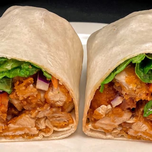Asian Chicken Wrap Sandwich.