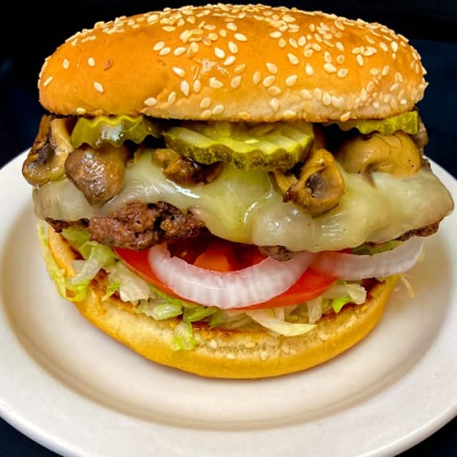 Mushroom Provolone Burger.