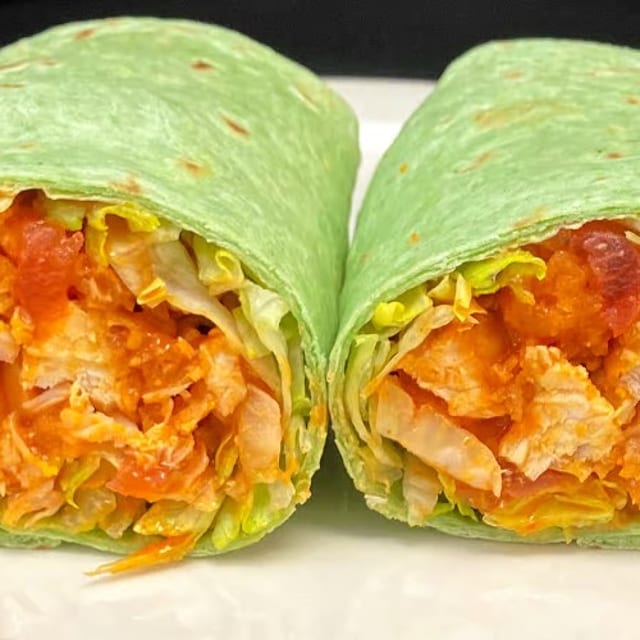 Buffalo Spinach Wrap Sandwich.