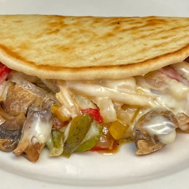 Lindsey's Grilled Veggie Pita with a Side.