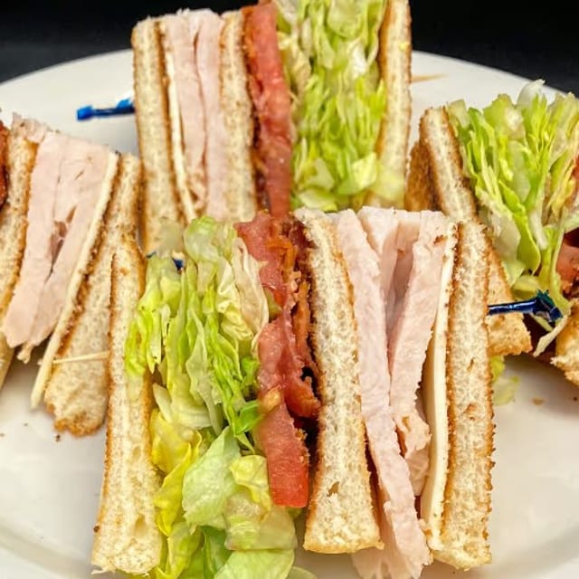 Turkey Bacon Club Sandwich.