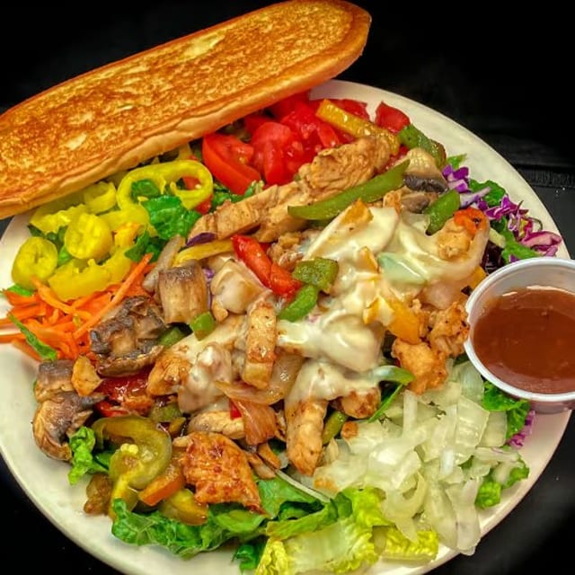 Grilled Chicken Pita Salad.