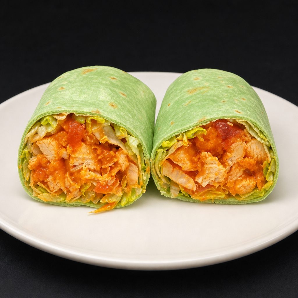 Buffalo Spinach Wrap Sandwich.