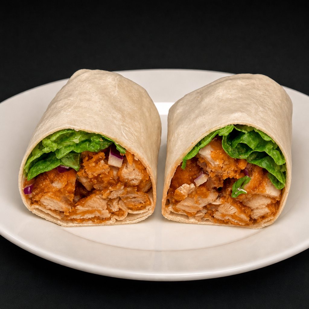 Asian Chicken Wrap Sandwich.