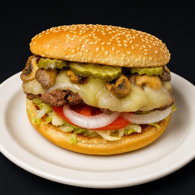 Mushroom Provolone Burger.