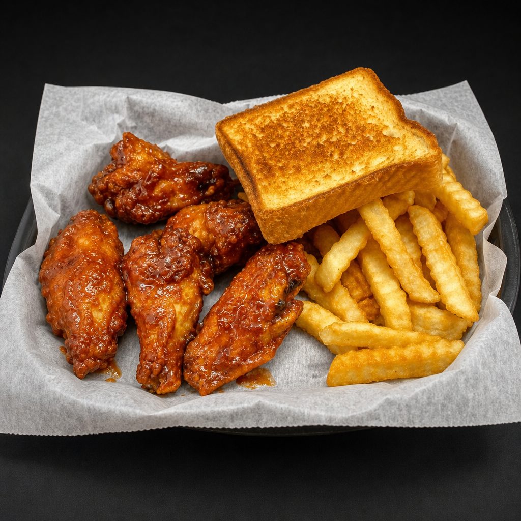 6 Traditional Bone-In Wing Basket.