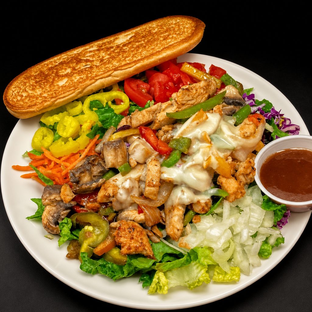 Grilled Chicken Pita Salad.