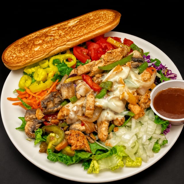 Grilled Chicken Pita Salad.