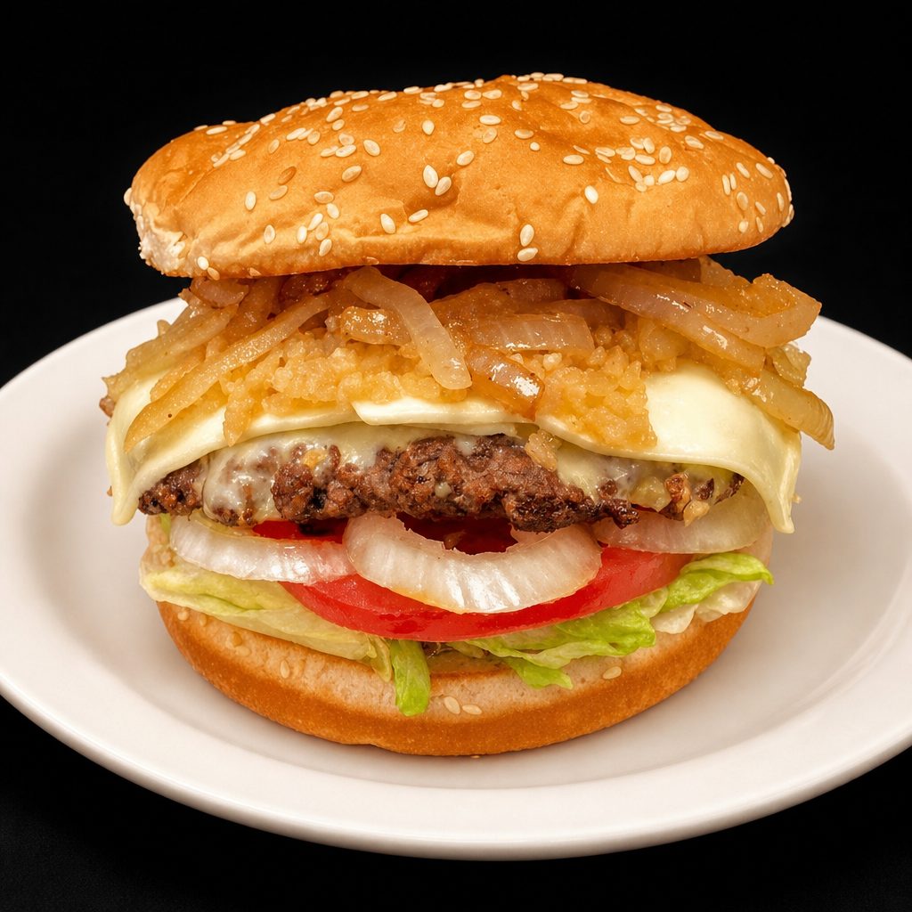 The Garlic & Onion Paradise Burger.