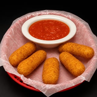Crispy Mozzarella Cheese Sticks with Marinara Sauce