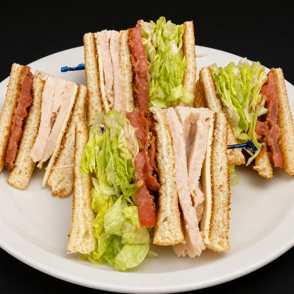 Turkey Bacon Club Sandwich.