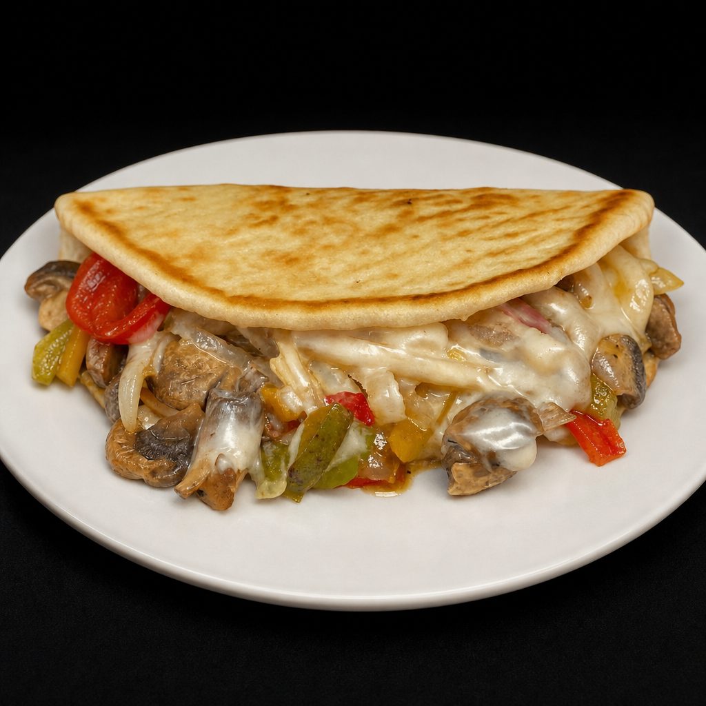 Lindsey's Grilled Veggie Pita with a Side.