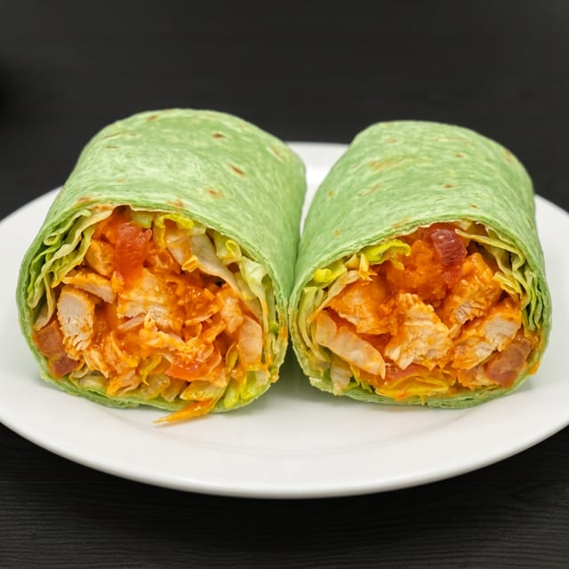 Buffalo Spinach Wrap Sandwich.