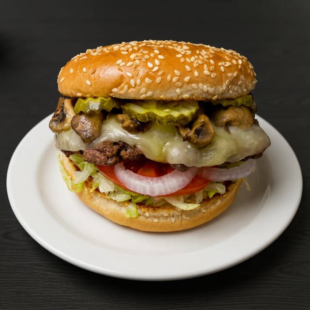 Mushroom Provolone Burger.