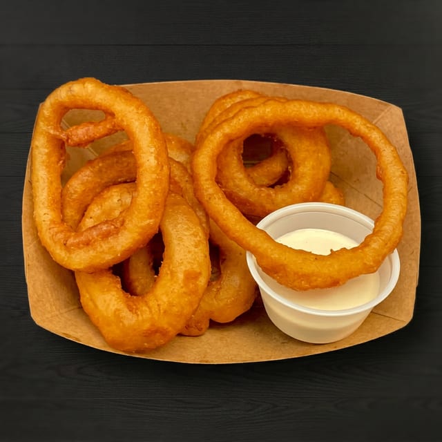 Beer Battered Onion Rings.