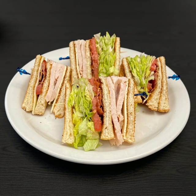 Turkey Bacon Club Sandwich.